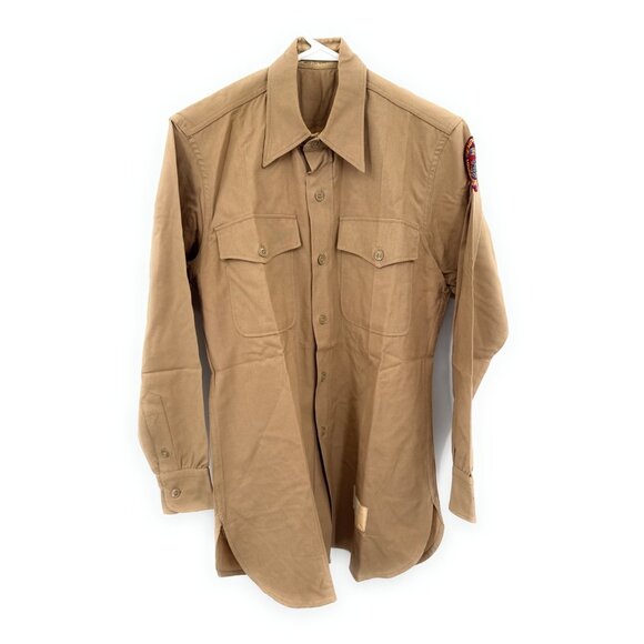 Other - USMC Shirt 15 x 31 Marine Khaki M-1 Tropical Worsted League Patch